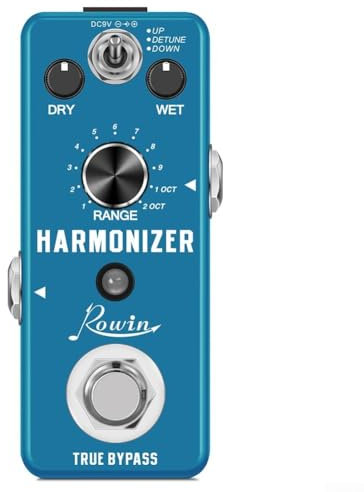 Oniissy Rowin LEF-3807 Gitarren-Harmonizer-Pedal, digitaler Tonhöhen-Effektpedal, True Bypass, Gitarrenharmonizer-Effektpedal, digitaler Pedal-Pitch-Shifter, DETUNE-Modus für individuelle Anpassung