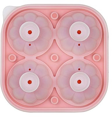 Small Ice Cube Tray Pumpkin Shaped Tray with Built in Funnel Make Perfect Round Ice with Ease Durable and Easy to Clean for Festive Drinks and Parties Silicone Moulds (Orange, One Size)