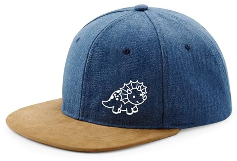 Huuraa Snapback Cap Triceratops Dinosaurier Geschenk Denim Triceratops Präsent