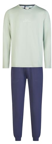 Phil & Co. Berlin Herren Pyjama 2-teilig Weekend Collection Schlafanzug aus weicher Baumwolle Langarm Shirt & Lange Hose mit elastischem Bund, bequemer Schnitt, angenehmes Tragegefühl