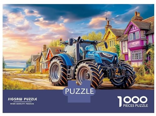 Landleben Traktor Szene Puzzle 1000 Teile Lebendige Landleben Illustration Premium Edition, Perfekt Für Sammler 70x50cm/1000pcs