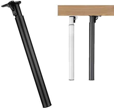 GSKFXJ Pied De Table Télescopique Pliable, Pied De Meubles Réglables en Hauteur 70-120cm Pieds De Bureau Rabattable pour Table À Manger(Black,70-120cm)