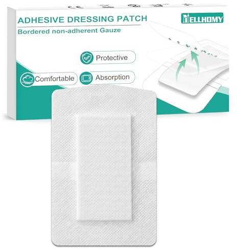 15 Stück Wundpflaster Steril 10x15cm, Einzeln Verpackt Selbstklebender | Wundverband mit saugfähigem Pad, Atmungsaktive Vliesstoff Pflaster für empfindliche Haut
