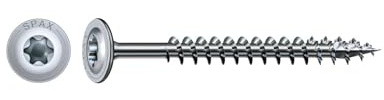 SPAX Tellerkopf Schraube, 8 x 100 mm, Edelstahl, M8 x 100, 100 Stück