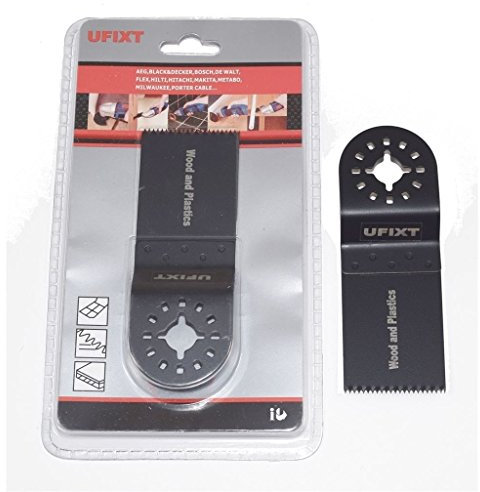 Multi Tool Blade 35mm Wide High Carbon Steel HCS for Wood and Plastic Fits Milwaukee, Ryobi, Silverline, Terratek, Tooltec, Wolf and Worx by Ufixt