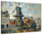 Bilderdepot24 Bild auf Leinwand | Claude Monet - Windmühle am Onbekende Kanal, Amsterdam in 50x40 cm als Wandbild | Wand-deko Dekoration Wohnung alte Meister | NEU-180214-50x40-waoka