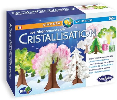 SentoSphère - LES PHENOMENES DE CRISTALLISATION - Jeu scientifique - Kits experiences scientifiques - Planète Science - A partir de 8 ans - Fabriqué en France