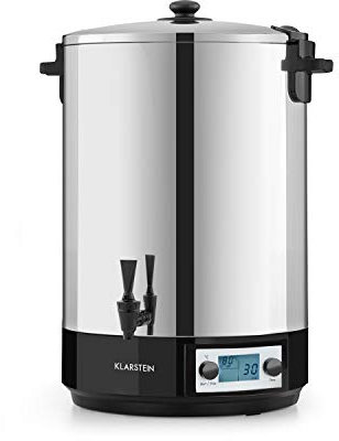 Klarstein KonfiStar 40 Digital- Stérilisateur automatique, Distributeur de boissons chaudes, 40 Litres, 2500 Watt, 30-100 °C, Minuterie, fonction réchauffage, acier inoxydable poli