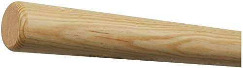 TIBU Kiefer Holz Handlauf Geländer 30-500cm Wandhandlauf Wand Treppe, Länge 900 mm / 90 cm / 0,9 m und Endstück Radius gefräst