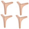 JIAJUTUI001 4 Furniture Legs Rose Gold Cabinets Feet Furniture Feet Metal Coffee Table Legs Does Not Hurt the Floor with Screws for Coffee Table TV Cabinet Sofa Wardrobe Bed Table