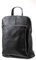 SH Leder 3in1 Handtasche Rucksack Damen Schultertasche Umhängertasche aus Echt genarbt Leder (B29cm x H35cm x T11cm) Leonie G688 (Schwarz)