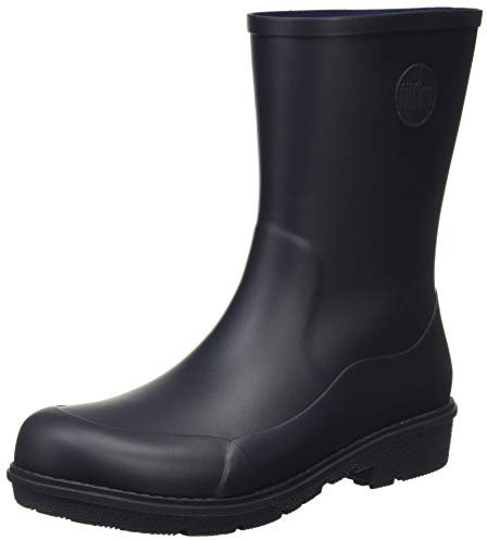 Fitflop Women's Wonderwelly - Short Rain Boot, Midnight Navy, 3 UK