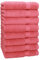 Betz 8 Stück Handtücher Set Größe 50 x 100 cm Handtuch Premium 100% Baumwolle (Himbeere)
