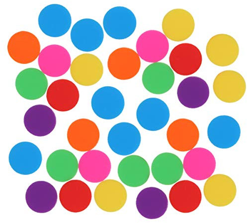 Lot de 100 jetons de comptage en plastique EXCEART - Ronds d'apprentissage - Bingo - Jetons de poker - Pour jeux de mathématiques - Différentes couleurs