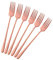 Bisda Tafelgabeln Menuegabeln 6 Stück, 21,3cm, 18/10 Edelstahl Rose Gold Gabel Set