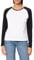 Urban Classics Women's Ladies Contrast Raglan Longsleeve T-Shirt, White/Black, 5XL