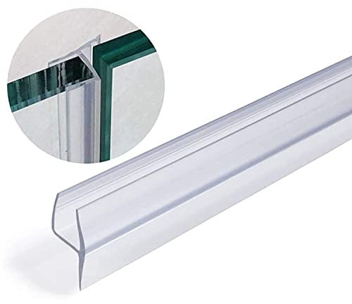 Joint pare Baignoire,Joint Porte de Douche,Joint Porte Douche,Joint de Douche pour Paroi en Verre,Joint Bas de Porte de Douche,pour Verre ?de 6-12mm D'épaisseur, Transparent,2 Pièces (12mm)