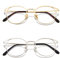 Cyxus Blaulichtfilter Brille Damen mit Katzenauge, Rund Mode Vintage Brille Ohne Stärke, Anti Schädliches Blaulicht UV400 von Handy, Computer (Gold+Silber)