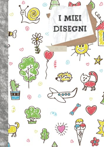 Disegno bambini: Blocco A4 Album Quaderno per disegnare dipingere scrivere e colorare Taccuino da disegno Sketchbook per schizzi Idea regalo bambina o bambino. Italiano