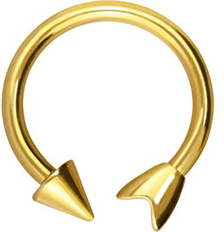 PIERCINGLINE Titan Hufeisenring mit Innengewinde PFEIL Ohr Piercing Nase Septum Farb & Größenauswahl