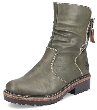 Rieker Damen Z3492 Mode-Stiefel, grün, 36 EU