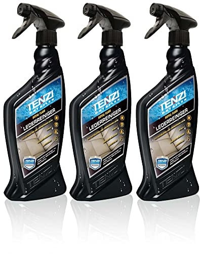 TENZI 3X Premium Lederreiniger (600ml) Auto & Motorrad - Geruchsneutral & für stark verschmutzte Oberflächen, Lederpflege, Reinigung, Autopflege Innenraum, Innenraumreiniger Spray Leder, Sitzreiniger