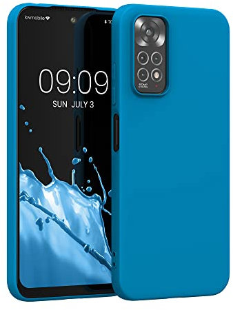 kwmobile Custodia Compatibile con Xiaomi Redmi Note 11 / Note 11S Cover - Back Case per Smartphone in Silicone TPU - Protezione Gommata - blu indaco