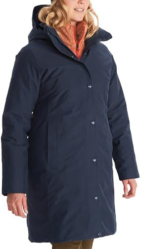 Marmot Damen Wm's Chelsea Coat, Leichte Daunenjacke, wasserdichter Daunenparka, warmer Wintermantel, regendichte Winterjacke, winddichte Funktionsjacke, Outdoorjacke mit Kapuze, Arctic Navy, M