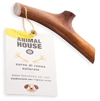 Animal House Corna di Renna per Cani, Masticativo Naturale al 100%, Rafforza Igiene Orale, Resistenti e Duraturi, Disponibili in tutte le taglie, Cruelty Free (XS)