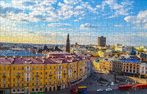 GUOHLOZ Jigsaw Puzzles 1000 Pieces for Adults Difficult Hard Jigsaw Puzzles for Women Men Premium City,Kazan,Tatarstan,75x50cm