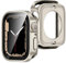 ZZDZZ [2 Piezas] 2 en 1 Funda Compatible con Apple Watch Series 9/8/7 45mm con Protector de Pantalla Cristal Templado, 360 Protección Completa PC Dura Carcasa para iWatch 45mm (Starlight)