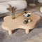 Table Basse en Forme de Nuage, en Bois Irrégulier, D'appoint Épaisse à Coins Ronds, Moderne avec 3 Pieds pour Meubles de Salon