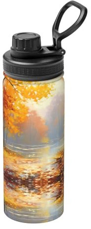 Hervidor de agua con aislamiento deportivo personalizado de 18 onzas, tazas de acero inoxidable personalizadas, botellas de agua de viaje, vasos de café, taza de regalo personalizado para familiares y