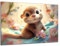 Munera Design - Bild 56x84 - süße niedliche Tiere Otter - Wand-Bilder Kinder-Zimmer