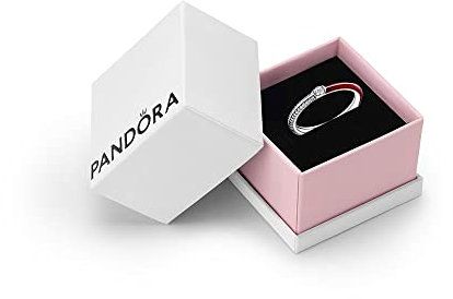 Pandora ME Sterling Silver Pavé And Red Ring, Size 62, With Gift Box