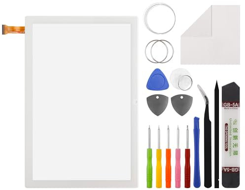 Duotipa Touch Screen Digitizer Replacement for Blackview Tab 8/Blackview Tab 8E Tablet 10.1 Inch with Repair Tools Kit (White, No LCD Screen)