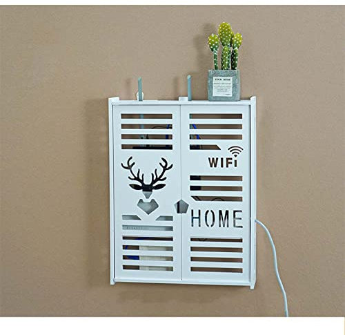 Wall Mounted Tv Shelf Wifi Remote Control Storage Box for Bedroom, Living Room,A38x9.5x50cm