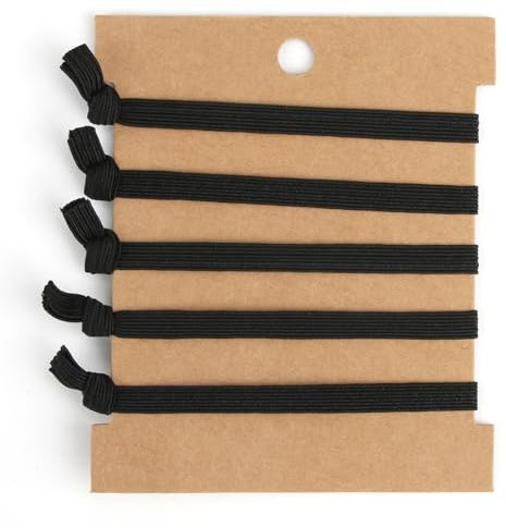 Fascette per Capelli da Uomo Premium, 5 Pezzi, Nere, Larghe e Piatti - Acconciature Senza Danni, Pieghe o Rotture, Design Maschile, Comfort e Stile per Uomini con Capelli Lunghi