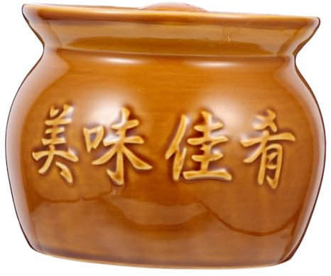 CIYODO Crock Ceramic Stew Soup Cup Casserole Clay Pot with China Hutch Japanese Cookware Japanese Stew Pot French Onion Soup Bowls Household Pot Casserole Pot Ceramics Mini Bibimbap Bowl