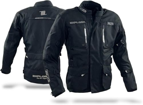 TLA EXPLORA LIGHT Giacca moto con protezioni omologata CE classe A, fodera impermeabile rimovibile, taglie sino 7XL uomo, donna, Giubbotto moto Enduro mezza stagione, estiva