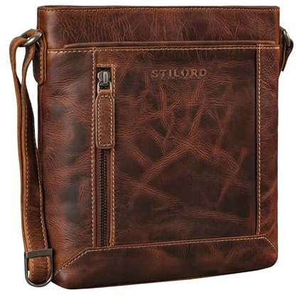 STILORD Helene Umhängetasche Damen Leder Kleine Handtasche Frauen Tasche Schultertasche Echtleder Damenhandtasche Vintage Ledertasche Farbe:schwarz
