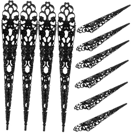 FRCOLOR 20stücke Fingertip Claw Schmuck Halloween Cosplay Finger Nägel Lange Künstliche Krallen Für Kostümparty Mit Vielseitiges Zubehör Für Fotografie Und Aufführungen