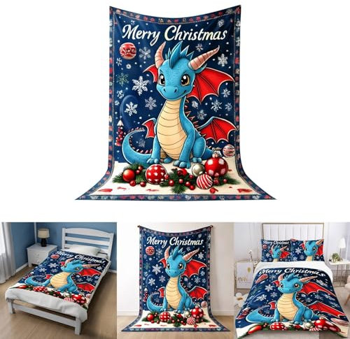 Generisch Weihnachtliche Nussknacker Fleece Kuscheldecke Büffelkaro Karo Fuzzy Decke Weihnachten Schlafzimmer Dekor Winter Urlaub Sherpa Decke Schneeflocke Dekor Flauschdecke Couchdecke