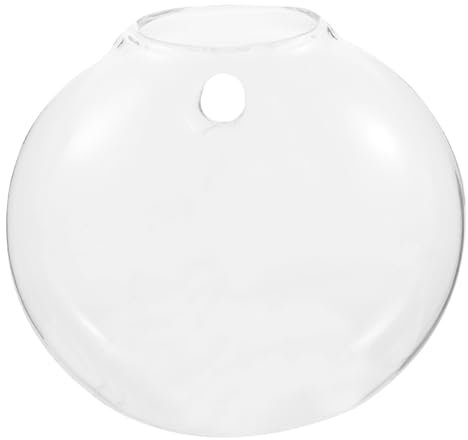 NULYLU Jardinière Suspendue en Verre Transparent pour Décoration Intérieure Et Extérieure, Pot De Fleurs Mural 13,5 Cm, Vase Hydroponique Suspendu pour Salon Et Balcon