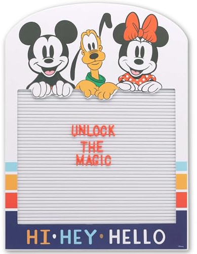 Disney Mickey Mouse, Pluto and Minnie Hi Hey Hello Letterboard Wall Decor
