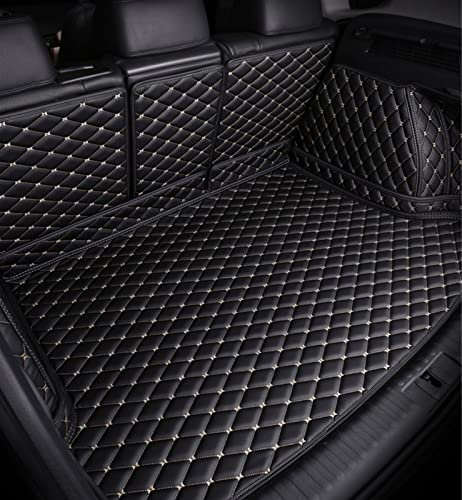 ZSGHJA Estera del Maletero Ajuste Personalizado para Volvo Xc60 Xc90 Xc40 S60 S90 V40 V60 V90 Alfombrilla Impermeable para Maletero Coche Bandeja Trasera para Maletero Forro Carga(Beige Negro)