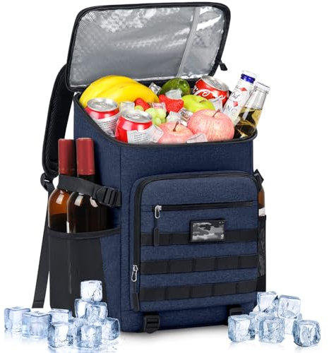 NEWHEY Mochila Térmica 30L Impermeable Almuerzo Gran Capacidad Mochila Nevera Isotermica Bolsa Picnic Duradera y Ligera para Exteriores Trabajo Camping Playa Senderismo