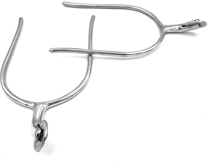 Equine Smile ES1032 Stecksporen Neigung Radsporen Reitsporen Reiten Sporen Spur hochwertiger Edelstahl (Damen 45 mm)