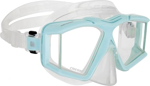 CRESSI Horizon - Unisex Tauch und Schnorchelmaske mit 4 Separaten Temperargläsern oder Set Maske+Schnorchel Scilla Top Dry Combo für eine Pneingeschränkte Rundumsicht