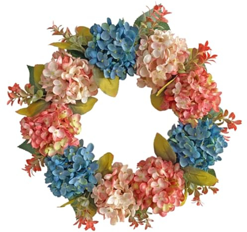 Osmond Hydrangea Wreath Fall Wreaths for Wall Window Party Wedding Decor Indoor, Artificial Fall Doors Wreath